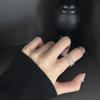 Anel Ins de Zircônia Dourada com Diamante Flash Francês para Mulheres, Exquisito, Nicho, Moda, Luxo Leve, Alto Padrão, Simples, Versátil