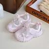 Sandalias Deportivas para Niñas 2026 Zapatos Infantiles Comercio Exterior Zapatos de Arroyo para Niños Niños Medianos y Grandes Niñas Bebé Zapatos para Papá Malla Simple Zapatos Blancos