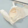 Sujetador Push-Up de Tres Dimensiones con Forma de Copa Sin Aros, Ajustable, Recoge los Lados del Pecho, Proporciona Elevación, Cómodo, Transpirable, Ropa Interior con Copa Fija de Encaje