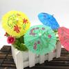 Paraguas de papel desechable Palo de flor Palo de paraguas Palo de fruta de pavo Real Barra Decoración de fiesta de café Palo de arte Palo de fruta