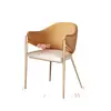 Silla de Comedor para Uso Doméstico, Silla de Lujo Ligero de Gama Alta, Sillón de Ocio de Lana de Cordero, Silla Sofá, Silla de Comedor, Silla para Invitados de Manicura