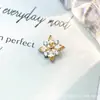 Pendientes de flor marquise de aleación de titanio F136, Studs para labio de titanio G23 con rosca interna y circonita, Joyería para piercing para la cabeza