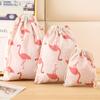 Bolsa de almacenamiento con cordón de algodón y lino de producción propia, bolsa para terminar ropa, bolsillo para guardar zapatos de viaje, bolsa para artículos diversos, bolsa para ropa interior
