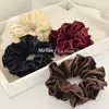 Goma de Pelo de Terciopelo Estilo Coreano Versátil Fruncida para Marcar la Cintura con un Toque de Lujo, Goma para el Pelo de Doble Capa con Bordes Sellados para Coletas y Accesorios Florales para el Cabello