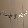 Modelos Nuevos y Viejos de Banderines de Feliz Cumpleaños en Dorado, Plateado y Oro Rosa