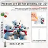 Nuevo Producto Nuevo Transfronterizo 2D Navidad Creativo Acrílico Plano Gatito Colgante para Coche Colgante para Mochila