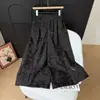 2026 Nuevo Modelo Nuevo Estilo Chino Pantalones de Pierna Ancha Jacquard de Rayón Cintura Elástica Versátil Pantalones Casuales de Nueve Puntos