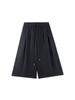 Calça Cropped Feminina Evertrue de Algodão e Linho com Cadarço Outono Novo Estilo Coreano Solta de Perna Larga Casual 63985