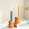 Nuevo producto transfronterizo: Portavelas de cerámica con forma de calabaza, lámpara de vela de Halloween, portavelas para insertar, portavelas de aromaterapia, pieza decorativa con un toque de alta gama