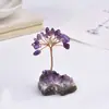 Base de Aglomerado de Ametista Natural Árvore do Dinheiro Cascalho de Ametista Árvore da Vida Decoração de Casa Ornamentos de Árvore de Cristal Atacado