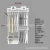 Armario metálico modular 1.1-2.5 m de ancho perchero abierto apartamento pequeño perchas dormitorio columna AA almacenamiento