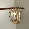 Set de pulseras vintage, pulseras de ala ancha a la moda y versátiles, pulseras versátiles apilables de alta gama, nuevo diseño primavera-verano