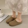 Zuecos de Exterior para Mujer Estilo Birkenstock Sandalias de Punta Cerrada sin Cierre 2025 Nuevo Otoño Zuecos Tejidos de Deslizamiento Perezoso