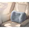 Inflado por presión, conveniente, engrosado, almohada cuadrada que protege la cintura, almohada de viaje, almohada portátil para siestas, almohada para siestas de oficina