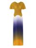 Terno plissado transfronteiriço Feminino Verão Senso de design Slim-fit Brilhante Top de manga curta Cintura alta Saia plissada gradiente