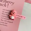 Pinza Rosa para el Cabello de Castor Pequeño Rubí Loopy Estilo Mismo que Pequeño Libro Rojo Dibujos Animados Lindos Flequillo Pinza Lateral Pinza de Pato