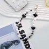 Ins Retro Ámbar Original Colgante para Teléfono Móvil Cadena para Teléfono Móvil Lanyard de Cámara CCD Colgante de Cuentas