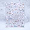 Pegatina de arte de uñas tridimensional con relieve 5D conejo blanco toffee hasta taza de papel de pato oso calcomanía para uñas se puede aplicar en la cara