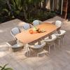 Sillas de ratán para exterior personalizadas, patios, mesas y sillas de ratán para balcones, terrazas y jardines, mesas y sillas de exterior resistentes al sol.