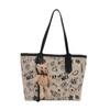 Lindo Casual Estampado de Oso Gran Capacidad 2024 Nuevo Simple Commuter Hombro Estudiante Bolso Tote de Mano para Mujer