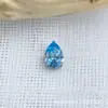 Brincos Grandes de Titânio Astmf-136 em Forma de Gota de Água Titânio G23 Rosca Interna Brincos de Zircônia Piercing Joias para Piercing Cabeça