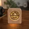 Luz de Noche de Cristal Souvenir Creativo de Cristal Adornos de Escritorio Lámpara de Mesita de Noche Puesto de Manualidades Regalos para Estudiantes y Maestros