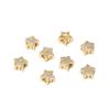 Zirconia color oro 14K chapado plata gruesa estrella de cinco puntas cuentas DIY pulsera de cuentas hecha a mano accesorios para collares