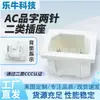 Enchufe de cassette blanco de 2 polos semi-cobre AC-05 IEC60320 Categoría 2 Certificado CCC Sin cable a tierra