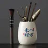 Ceremonia del Té de Ébano Seis Caballeros Combinación de Accesorios Juego Completo Juego de Té Kung Fu Piezas de Repuesto Pinza para Té Pluma de Té Aguja de Té Cuchara de Té