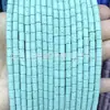 Cuentas Sueltas Cilíndricas de Piedra Volcánica Rojas, Amarillas, Azules, Blancas y Negras Cuentas Tubulares de Roca Volcánica Accesorios para Joyería DIY Cuentas Cilíndricas de Piedra Volcánica