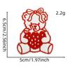 Nuevo Parche de Tela Rosa de Fresa Oso Lindo Helado Botella de Leche Bordado para Computadora Ropa Parche Decorativo Pegatina