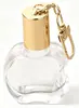Tapa de colgante de 10 ml botella de rodillo de vidrio con forma irregular transparente botella de aceite esencial botella de perfume botella dispensadora de crema para ojos aceite para labios