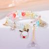 Pulsera de Cuentas Pequeña y Fresca Kt, Pulsera de Dibujos Animados de Aspecto Elevado, Pareja de Dibujos Animados Femenina, Pulsera Colgante Sanrio del Mismo Estilo