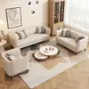 Sofá para sala de estar para apartamentos pequeños, tela resistente a los arañazos de gatos, de dos plazas, de tres plazas, adecuado para propiedades de alquiler, diseño simple, dormitorio, tienda de ropa, área de descanso, sofá pequeño
