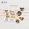 Cross Border Pet Sketch Horizontal Marca Colar DIY Personalidade Nome Colar Pet Aço Inoxidável Presente de Natal Fábrica