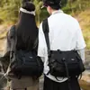 Bolsa Transversal para Homens e Mulheres, Bolsa de Ombro Mesmo Estilo, Tendência Casual Coreana Ins Nylon Estilo Hong Kong Bolsa Funcional, Bolsa de Trabalho Feminina, Impermeável