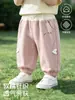 Calças de moletom estilo primavera e outono para crianças de 0 a 3 anos, calças esportivas casuais para bebês e meninas, roupas para sair para meninas, roupas para bebês e crianças de Anyang