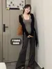 Pantalones acampanados de rayas para mujer, nueva colección otoño 2026, estilo relajado y casual, corte ajustado, favorecedores y con buena caída, estilo coreano