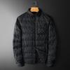 Estação Europeia High-end Trendy Marca Camisa Gola Casual Down Jacket Masculino Inverno Novo Jacquard Leve Quente Jaqueta Masculina