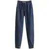 Tiro Real de Jeans de Tencel para Mujer, Estilo Delgado de Verano, Pantalones Harem Adelgazantes, Diseño de Moda, Pantalones Culotte Zanahoria, Otros