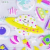 Adesivos Infantis Desenho Animado Estéreo de Nave Espacial 3D Quebra-Cabeça de Menino Adesivos de Recompensa Artesanais Adesivos de Decoração para Álbum de Celular