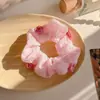 Anel de Cabelo Listrado de Cabeça de Bola Intestino Grosso Celebrante da Internet 2025 Novo Estilo Corda de Cabelo para Rabo de Cavalo Alto Acessório de Cabelo Feminino Corda de Cabelo