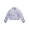 Chaqueta de plumón Rumeng para mujer, ligera, resistente al agua, de corte entallado, con cuello alto, para deportes, con plumón de pato blanco