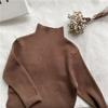 [en stock] Ropa coreana para niños de primavera y otoño, camiseta básica de punto de manga larga y cuello semi alto para niños y niñas, lana fina