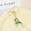 Moda Europea y Americana Rana de Diamante Llavero Colgante Personalidad de Nicho Cadena de Bolso Colgante para Teléfono Móvil Joyería Regalo Pequeño