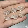 Coleção de Cristal Branco Natural, Contas de Abóbora, Contas de Flor de Maracujá, Acessórios Artesanais, Pulseiras DIY Feitas à Mão, Joias da Moda