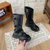 Botas para niña, botas de caña alta, nueva colección otoño/invierno 2026, botas largas para niños, modernas botas estilo Dr. Martens para niñas pequeñas, botas de invierno retro