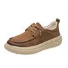 26 Zapatos Casuales de Cuero para Hombre, Nuevo Estilo Otoño, Zapatos Casuales Ligeros de Suela Gruesa, Mocasines Perezosos sin Cordones