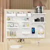 Estante de Almacenamiento de Escritorio Montado en la Pared DIY Gancho sin Taladro Estante de Tablero Perforado para Dormitorio Estante de Exhibición para Dormitorio Oficina