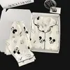 Pijama infantil de algodón nube para primavera y otoño transfronterizo, conjunto de manga larga con cuello camisero fino para niños, ropa de casa para niños mayores, comercio exterior